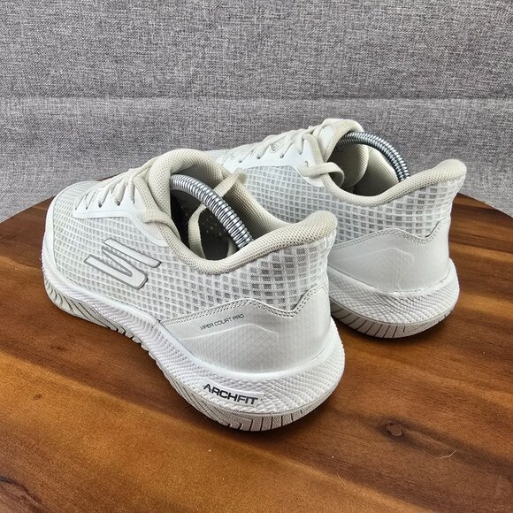 Skechers Mens Arch Fit Sneaker US 9 EUR‎ 42.5 White Textile Upper Shoes - Picture 7 of 14